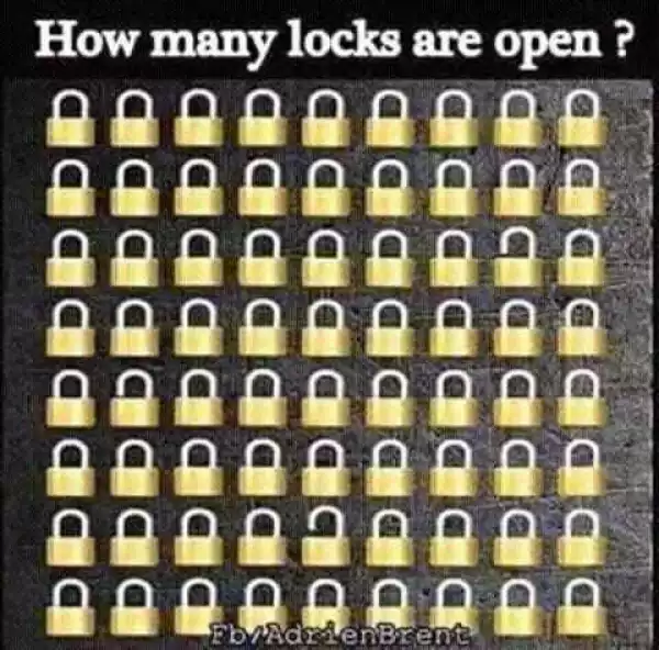 How many locks are open? (Answer to Show You have a Good Eye)